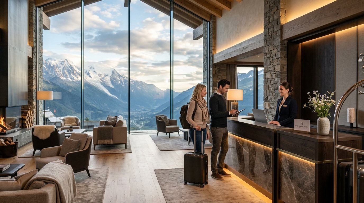 Ultra-Luxury Living Room with Modern Fireplace and High Ceilings